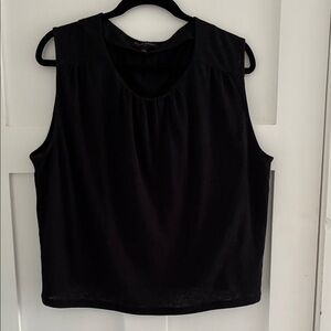 Banana Republic Classic Black Linen Tank Top, XL